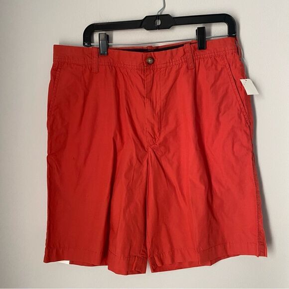 Izod Men’s Fat Front Orange Chino Shorts size 34 - Picture 1 of 3